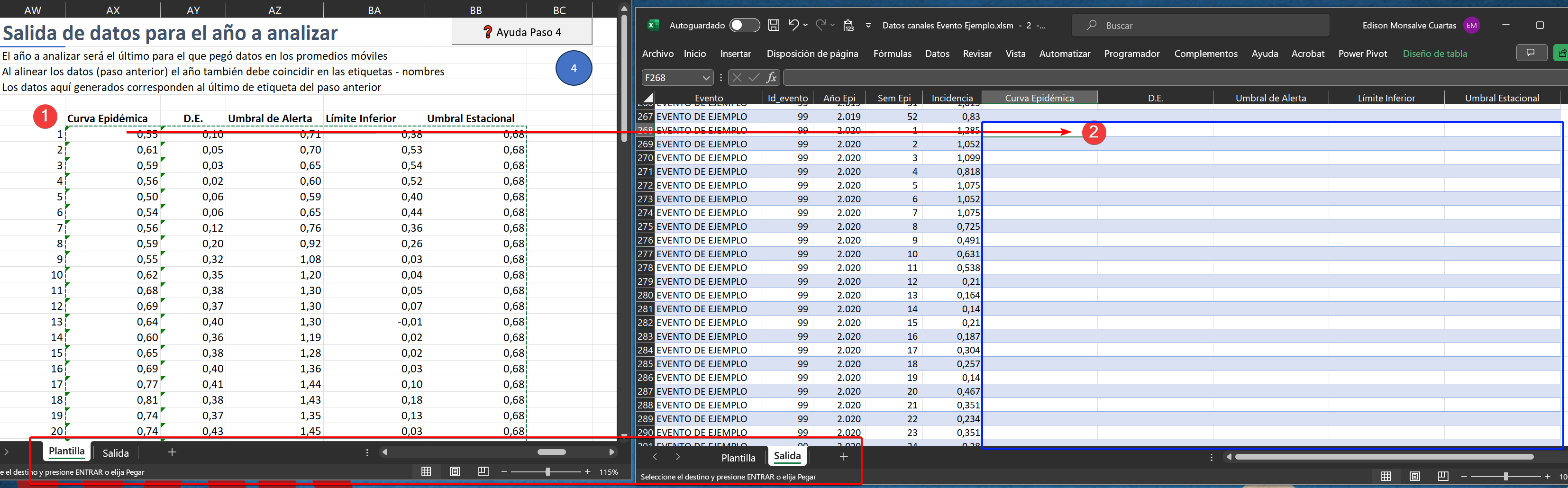 imagen, Sección 4 - Salida de datos para el año a analizar