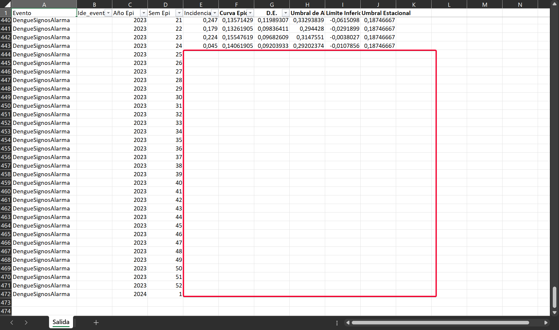 imagen, Sección 6 - Generar datos del evento