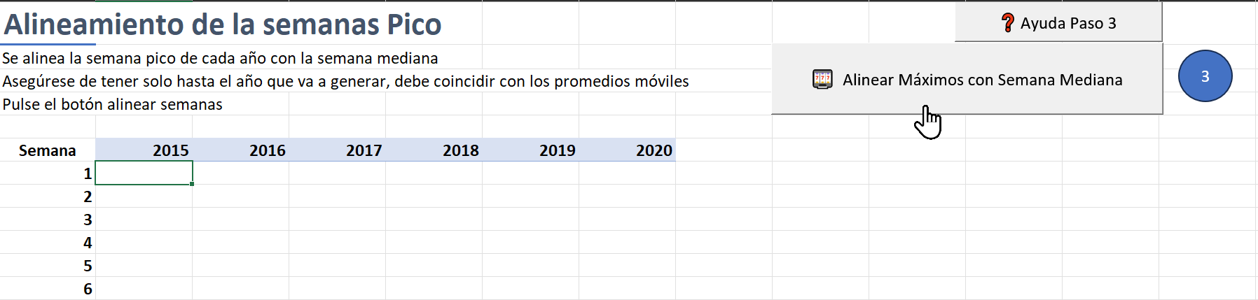 imagen, Sección 3 - Alineamiento de semanas pico (la macro)