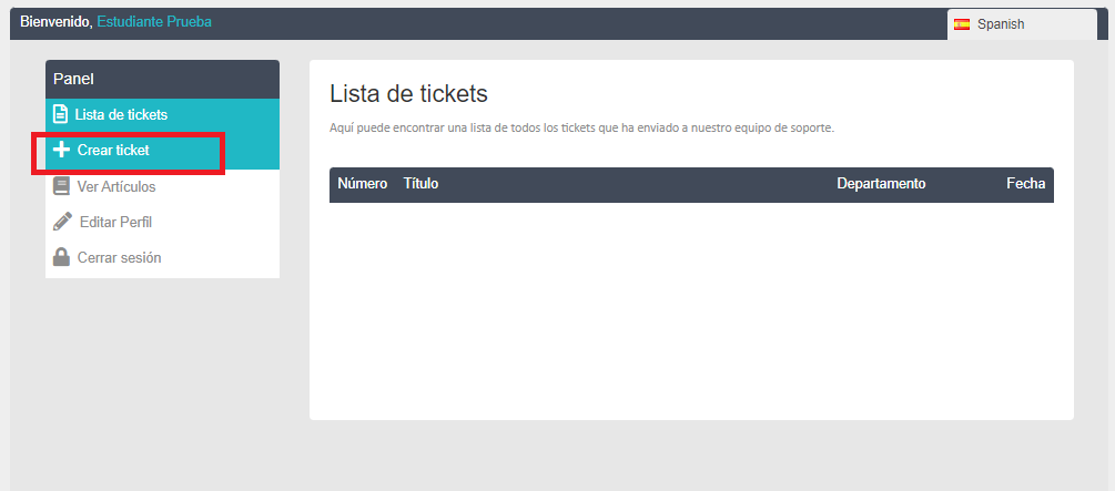 imagen de como redactar un ticket en la plataforma de soporte para tableros reportes Power BI